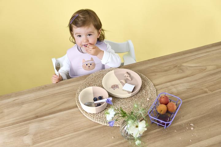 Produktbild Lässig Kinderteller Tiny Team Cat Braun/Beige