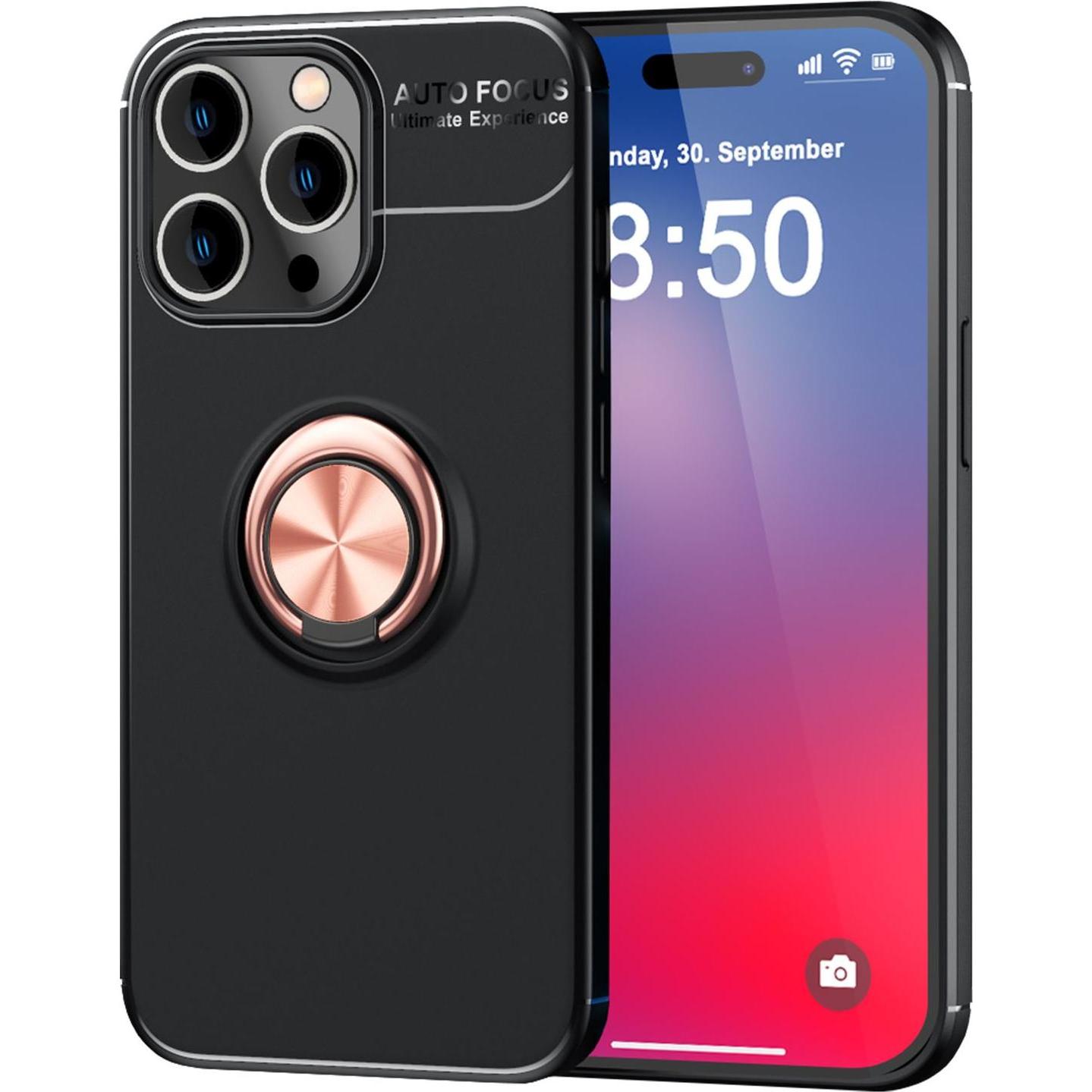 Nalia Matte Ring Silikon Hülle (Apple iPhone 16 Pro), Smartphone Hülle, Rosa