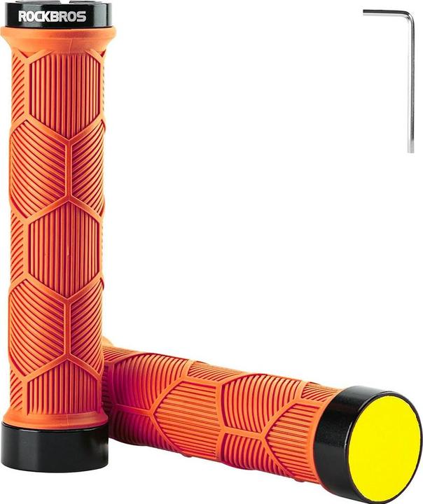 Produktbild Rockbros 40720007004 bicycle grips with reflector - orange