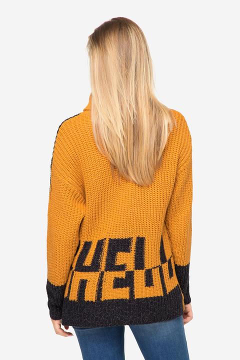 Produktbild Laurasøn Pullover, Colorblocking Wording SEA, zweifarbig, Rollkragen, Langarm (XL)