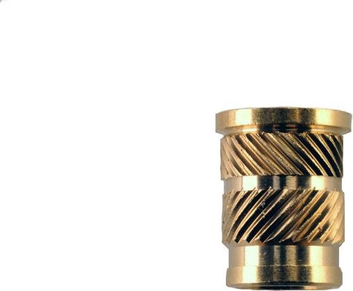 Actual product image Rs Pro M4 Brass Threaded Insert, 7.1mm diameter 5.6mm Dep (M4)