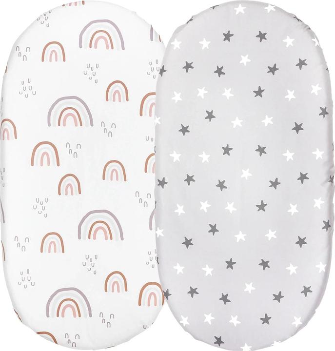 Immagine prodotto Activity Board Lenzuolo per culla per neonati 2pack Lenzuolo per materasso per culla elasticizzato e traspirante (82 x 41 cm)