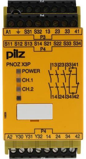 Image du produit Pilz PNOZ X3P Safety Relay, 24-240 Vac/dc