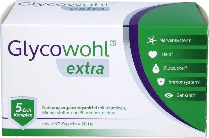 Actual product image Glycowohl extra caps (90 Piece, Capsules, 90 g)