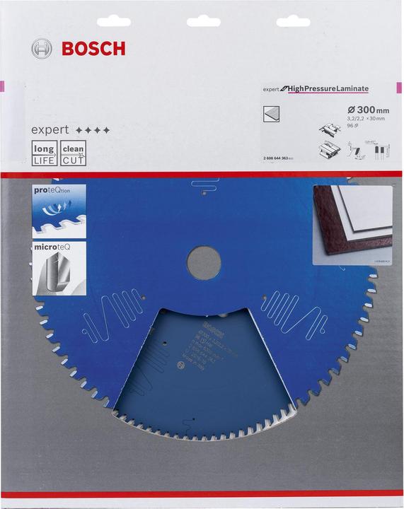 Produktbild Bosch Professional Zubehör Kreissägeblatt Expert for High Pressure Laminate, 300 x 30 x 3,2 mm, 96