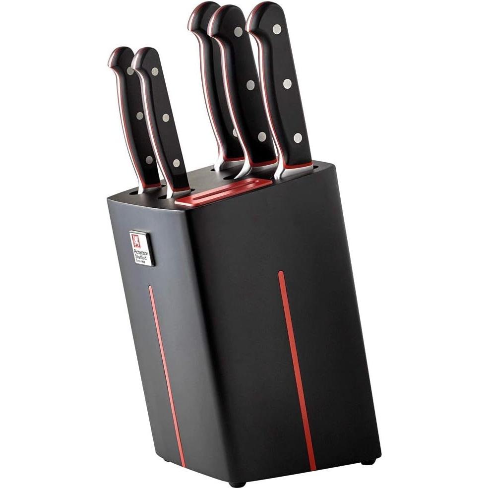Richardson Sheffield VELOCITY Messerblock 5-teilig, schwarz, Messerblock, Schwarz