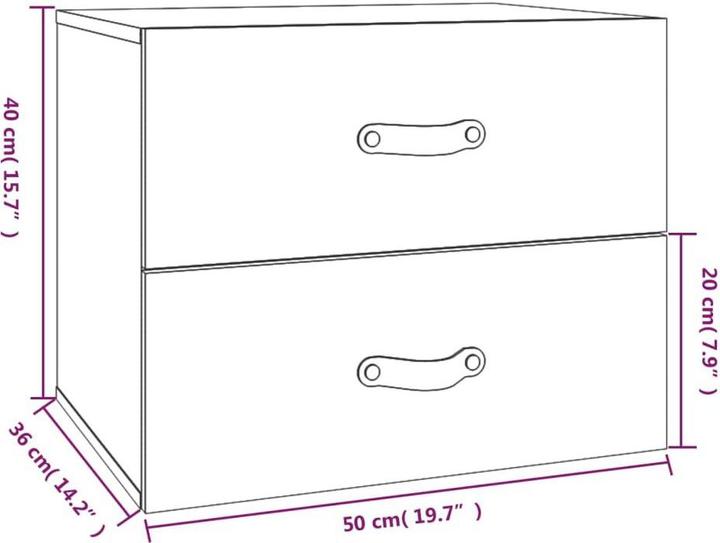 Immagine prodotto vidaXL Wand-Nachttisch (50 x 36 x 40 cm)