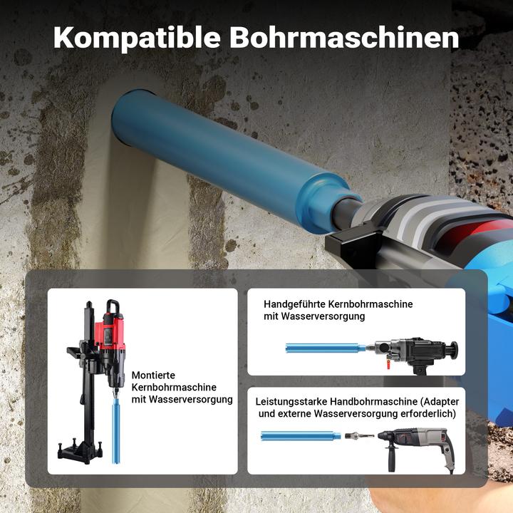 Actual product image Wiltec Diamond drill bit Shark Ø67mm drill bit 450mm 1¼ UNC diamond drill bit concrete (67 mm)