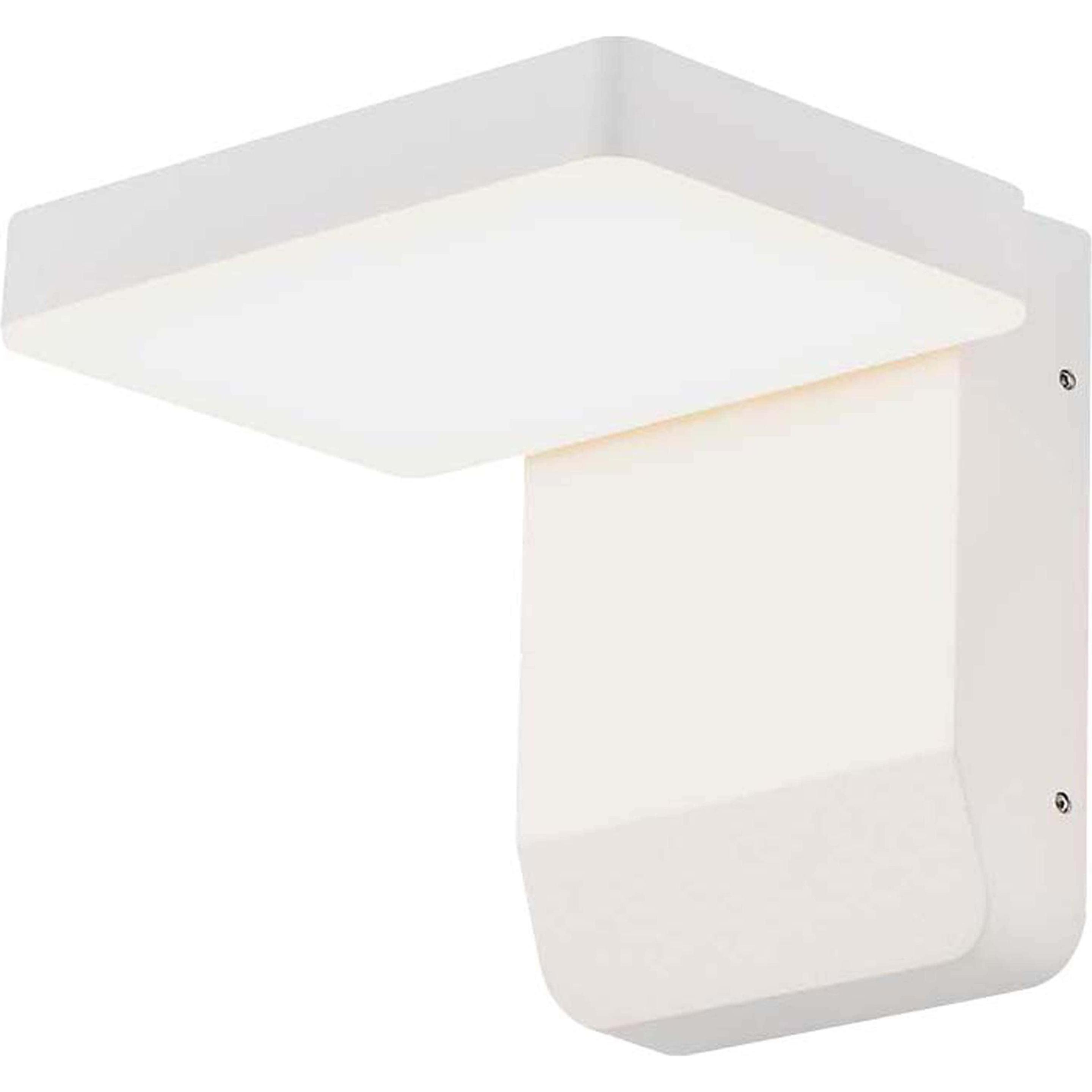 V-TAC, Gartenbeleuchtung, VT11020150W 20W LED Wandleuchte Weisser Körper Quadratisch 4000K IP65 (2580 lm, IP65)