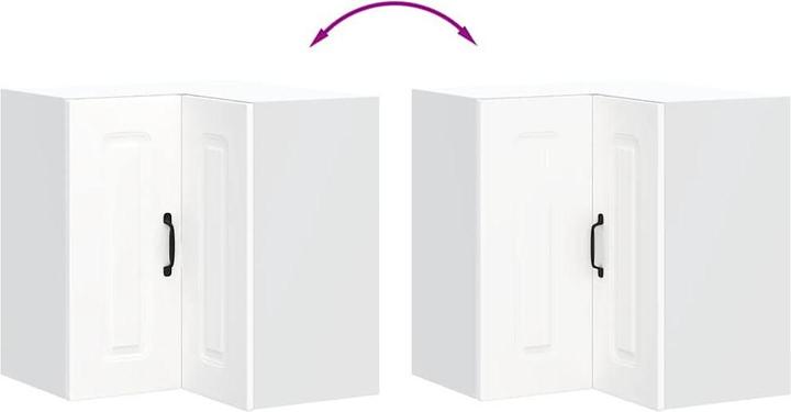 Image du produit VidaXL Armoire d'angle de cuisine Kalmar Blanc Matériau dérivé du bois (57 x 57 x 60 cm)