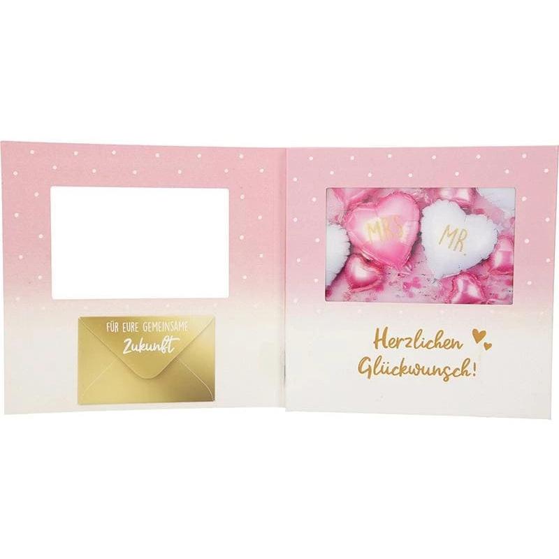 Depesche, Grusskarte + Briefpapier, Musikkarte mit Licht Zur Hochzeit, zwei Herzen finden sich (1 Stk.)