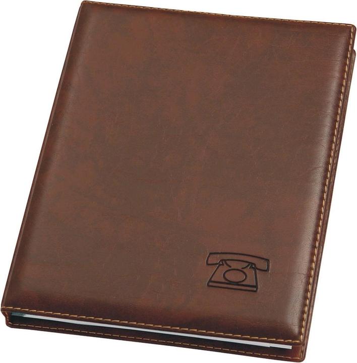 Immagine prodotto Veloflex Raccoglitore ad anelli telefonico, cartella Exquisit,, 182 x 225 mm, marrone (A5, 225 mm, 1 Pezzo/i)