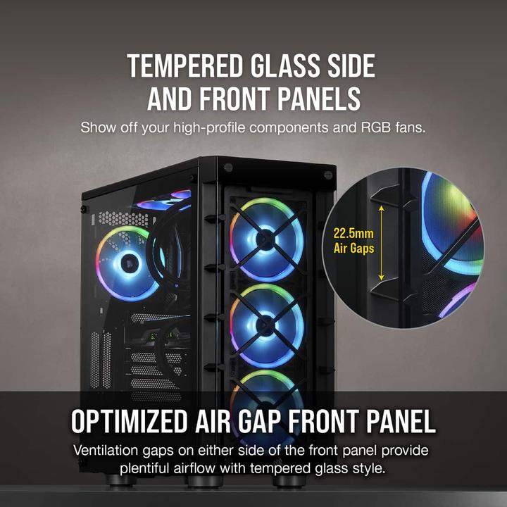 Actual product image Corsair iCUE 465X RGB (ATX, mATX, Mini-ITX)