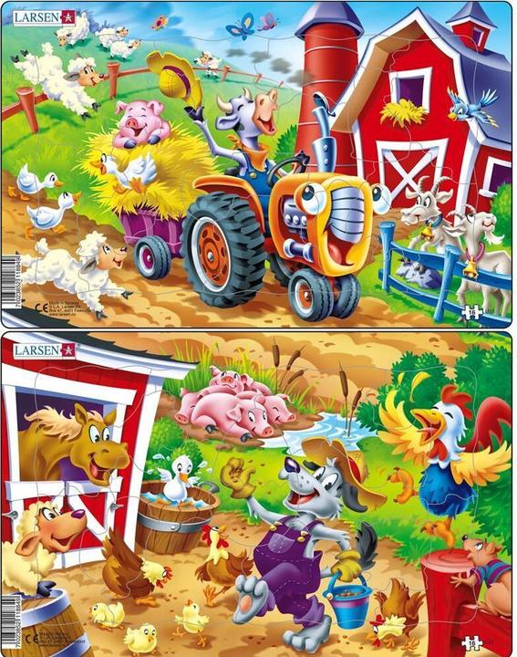 Produktbild Larsen Puzzle - Tierisches Landleben (2er-Set Midi) (16 Teile)