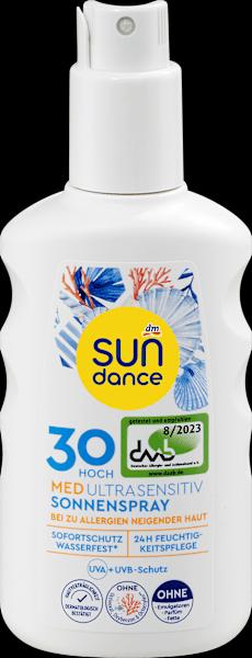 Produktbild dm Sundance Sonnenspray MED ultra sensitiv, LSF 30 (Sonnenspray, SPF 30)