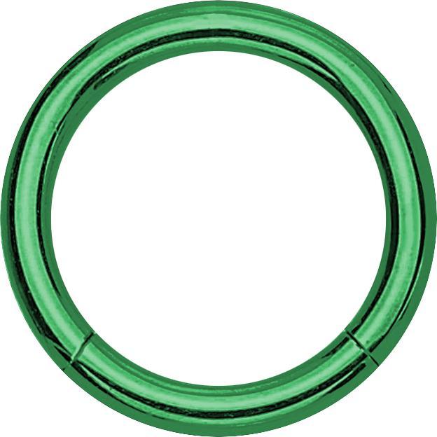 Produktbild Star Piercing Segmentring grün (ohne Messing, Chirurgenstahl 316L)