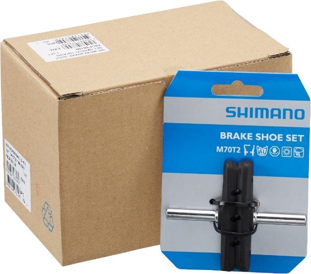 Actual product image Shimano Bremsschuhe M70T2 10 Paar Blister/Karton (V-Brake, Rubber)
