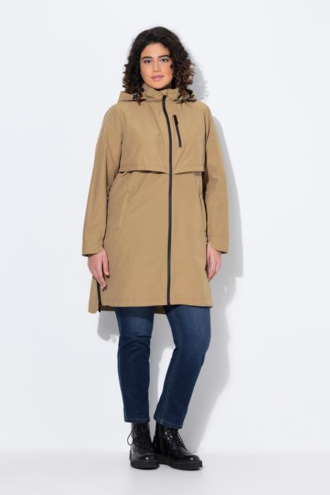 Actual product image Ulla Popken Parka, Zipper-Seitenschlitze, Kapuze, Zipptaschen (56)