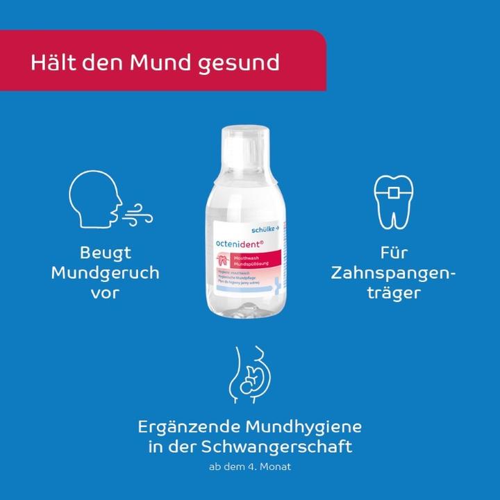 Produktbild Schülke octenident Mundspüllösung - Hygienische Mundpflege für die ganze Familie, 250 ml Lösung (Mundspülung)