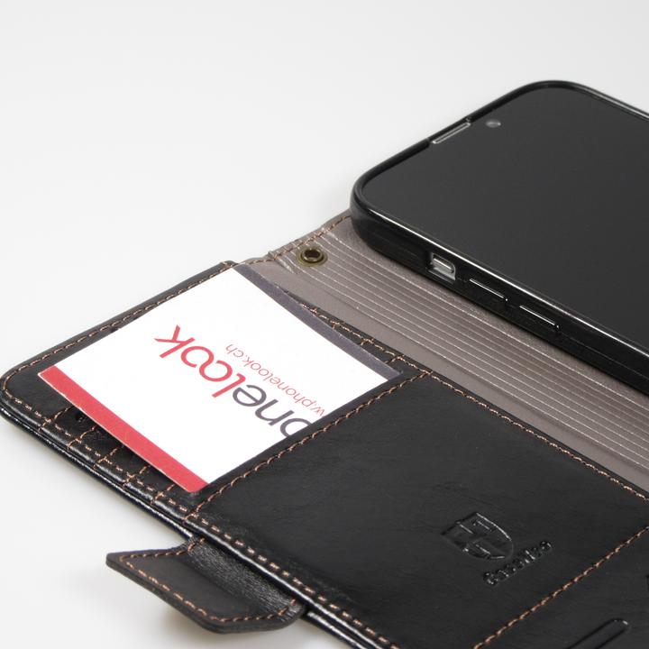 Immagine prodotto PhoneLook Etui cuir Flip Wallet en cuir véritable avec stripe design et compartiment à cartes (Apple iPhone 13 Pro Max)