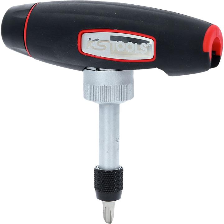 Actual product image KS Tools 1/4 T-handle ratchet bit screwdriver. 7 pcs.