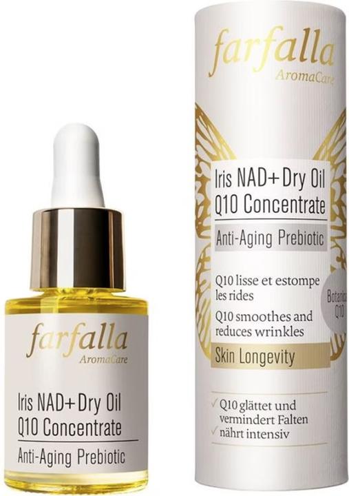 Actual product image Farfalla NAD+ Dry Oil Q10 Concentrate Iris Flasche 15 ml (15 ml, Face oil)