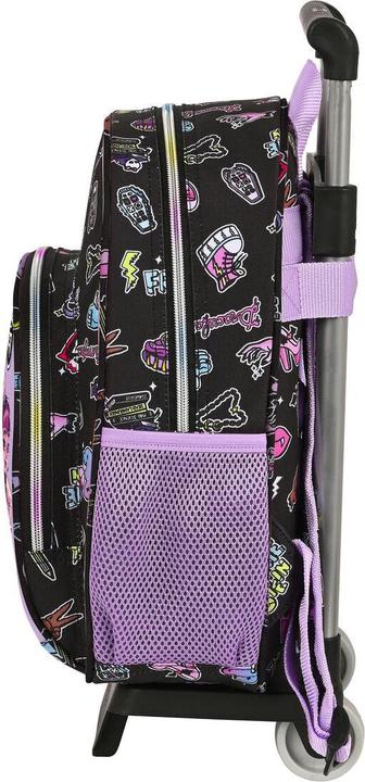 Produktbild Monster High Schulrucksack mit Rädern Creep Schwarz 28 x 34 x 10 cm