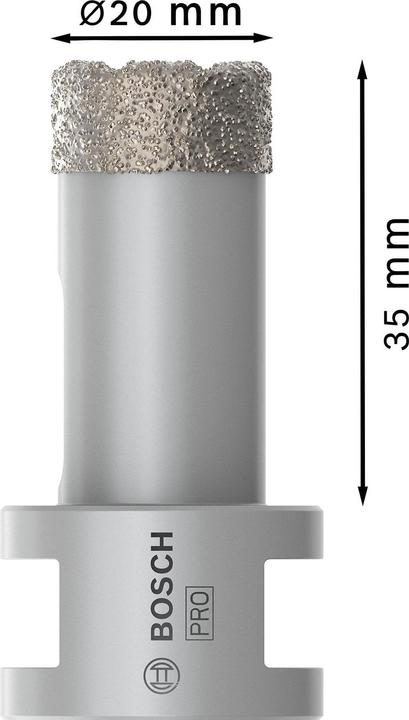Produktbild Bosch Professional Zubehör PRO Core Cutter dry, 20 x 35 x 22,23 mm (20 mm)
