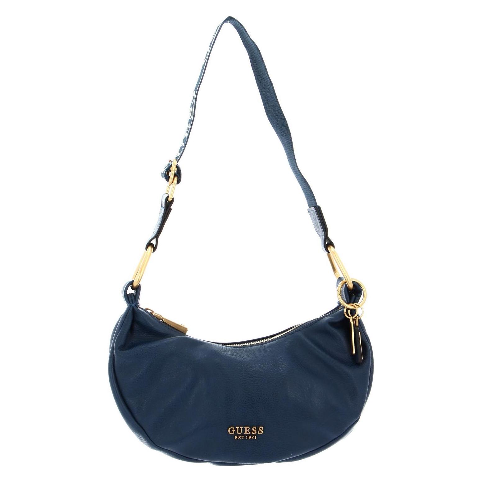 Guess, Damen, Handtasche, Natalya Mini Hobo Bag, Blau