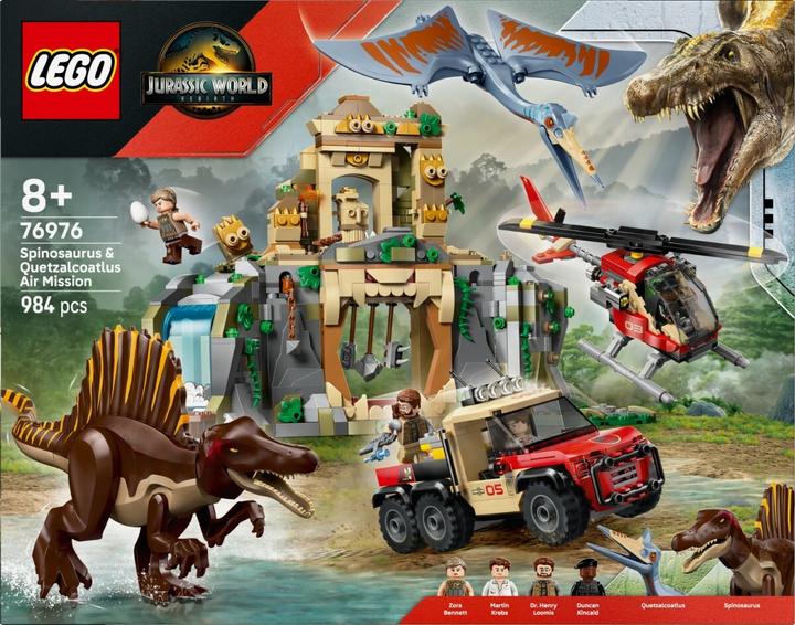 Immagine prodotto LEGO Mattoncini Jurassic World 76976 Spinosaurus e Quetzalcoatlus Missione aerea (76976, LEGO Jurassic World)
