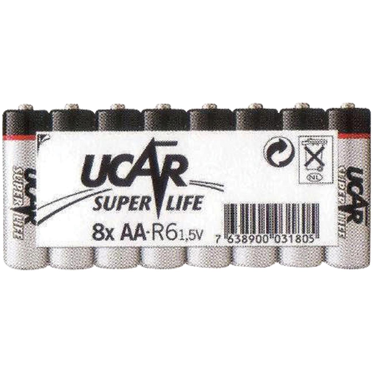 Energizer Eveready SHD Carbonio Zinco Mignon (AA) confezione in fogli 8 pezzi (8 pz., AA), Batterie + pile