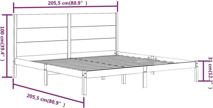 Image du produit vidaXL Bettgestell (200 x 200 cm)