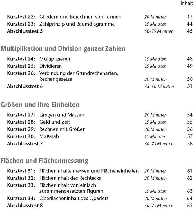 Valori nutrizionali e ingredienti Fit in Test und Klassenarbeit Mathematik 5./6. Klasse Gymnasium (Tedesco, Christine Kestler, 2017)