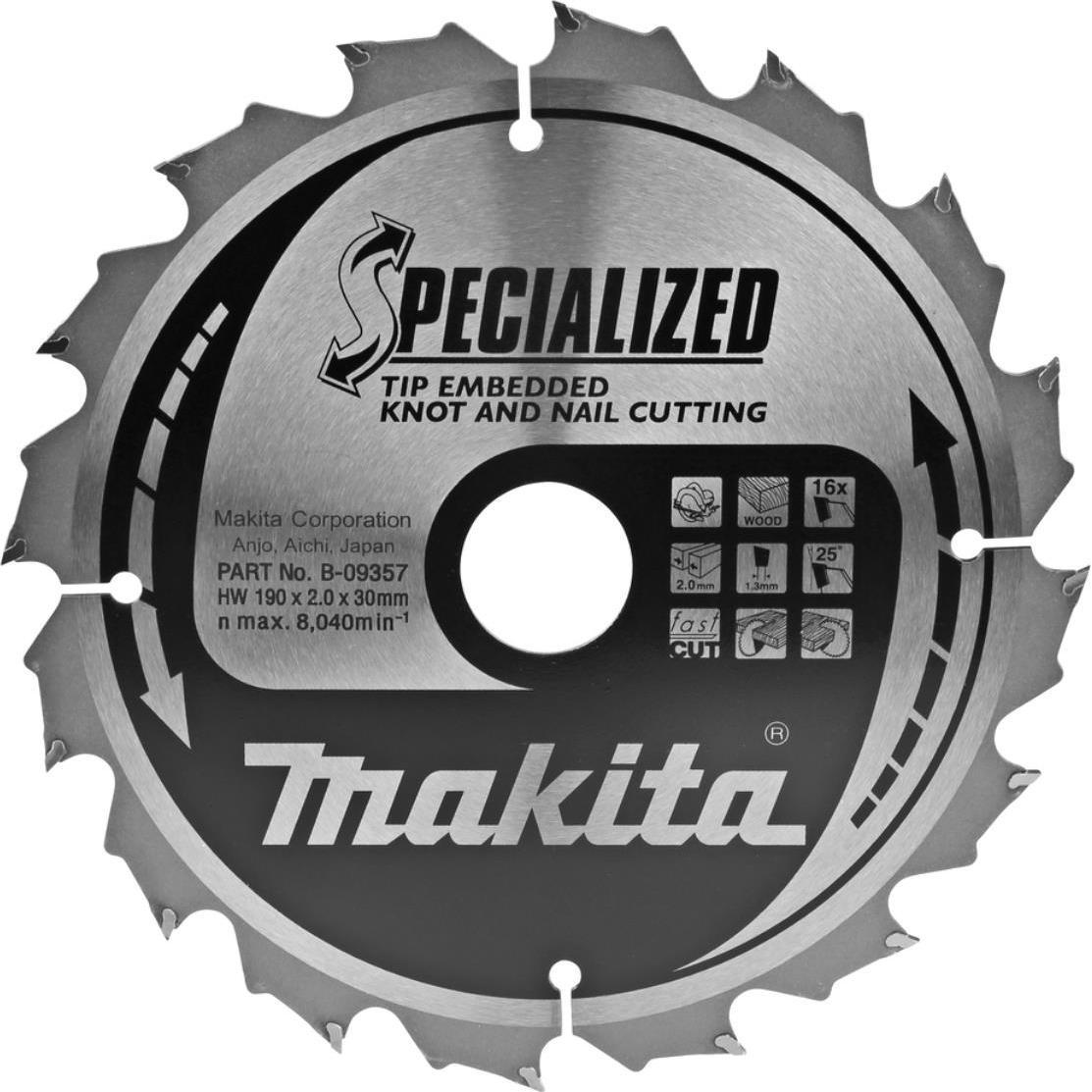 Makita, Sägeblatt, SPECIALIZED Handkreissägeblatt 190/30
