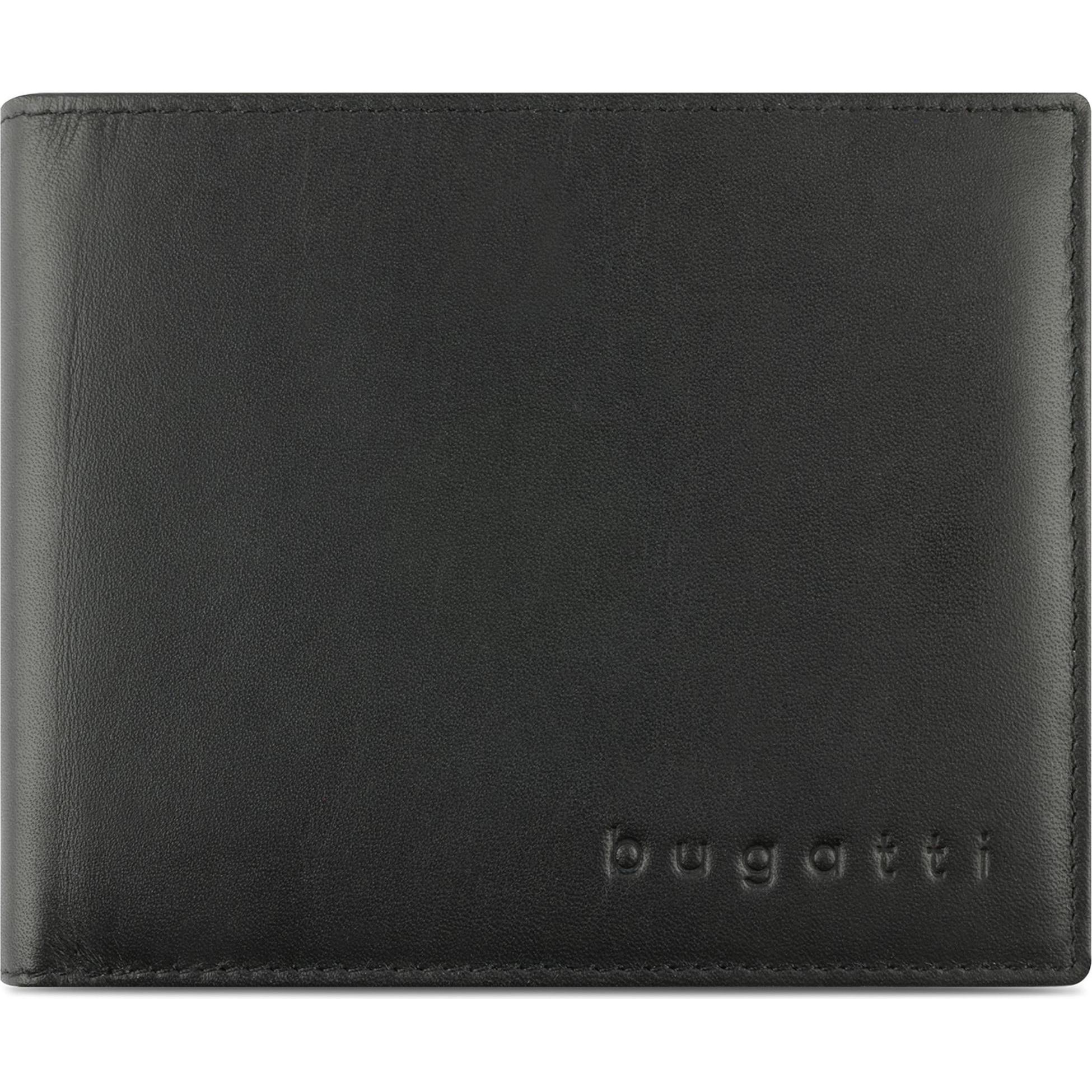 Bugatti, Herren, Portemonnaie, Super Slim, Schwarz