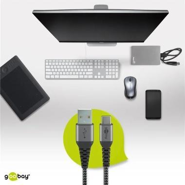 Image du produit Goobay USB A — USB C (0.50 m, USB 2.0, 60 W)