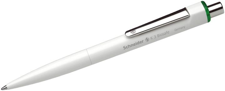 Produktbild Schneider Kugelschreiber K3 Biosafe weissSchreibfarbe grün, 10 St. (Weiss, 10 x)