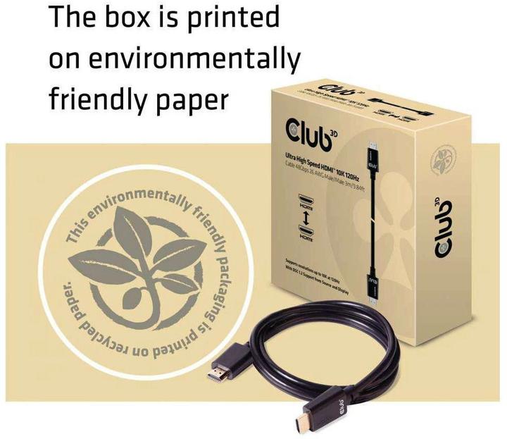 Immagine prodotto Club 3D HDMI (Typ A) — HDMI (Typ A) (3 m, HDMI, 2.1)