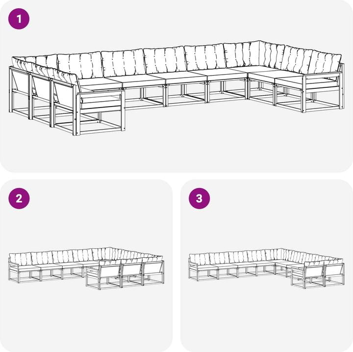 Produktbild vidaXL Outdoor-Sofa