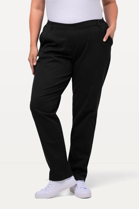 Immagine prodotto Ulla Popken Pantaloni chino modello Rena con cintura parzialmente elastica e taglio della gamba conico (50)