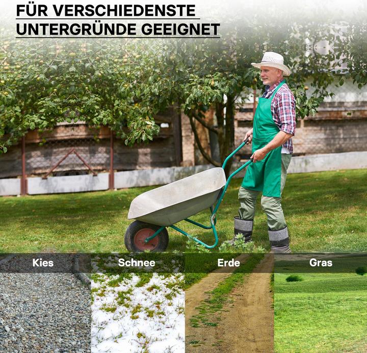 Produktbild Wiltec Rad Reifen 4.00-8 160kg Winkelventil Luftreifen Felge Ersatzrad Sackkarre