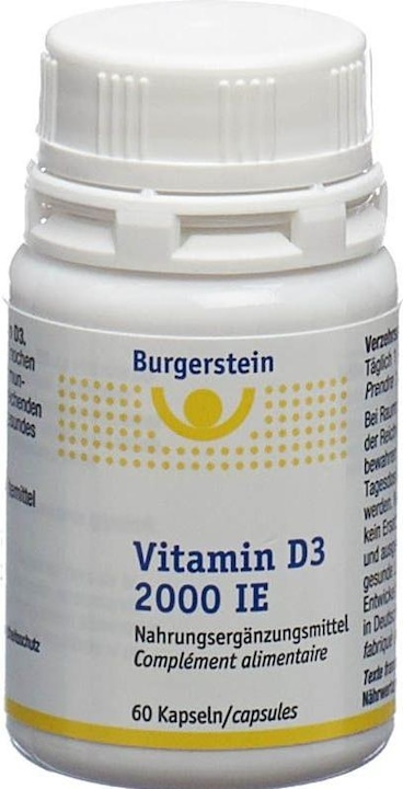 Immagine prodotto Burgerstein Vitamin D3 2000 IE (60 Pezzo/i, Pillole, 23 g)
