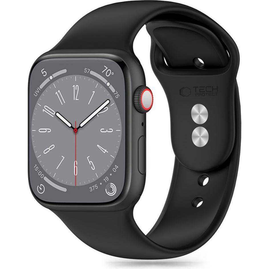 Tech-Protect Silicone Strap for Apple Watch 4 / 5 / 6 / 7 / 8 / 9 / SE / Ultra 1 / 2 (42 / 44 / 45 / (TPU), Uhrenarmband...