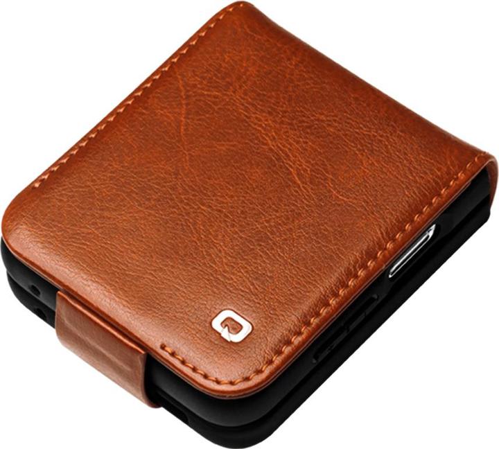 Produktbild QiAlino Hülle Flip mit magnetischem Verschluss Dunkelbraun (Samsung Galaxy Z Flip5)