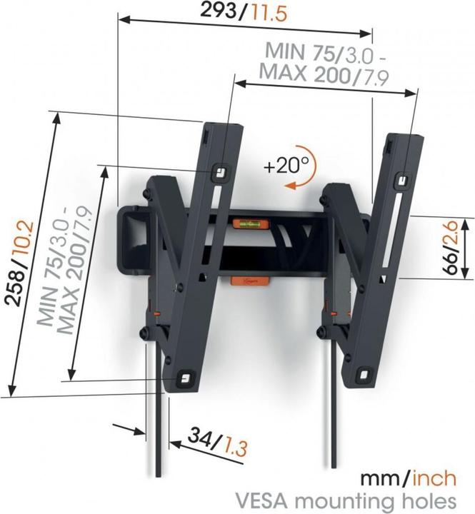 Actual product image Vogels TVM 3215 (Wall, 43", 15 kg)