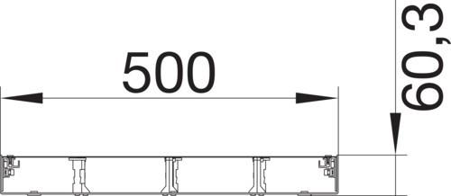 Actual product image Hager TEHA lower part (200 cm)