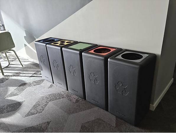 Immagine prodotto ReinigungsBerater Sistema di separazione dei rifiuti BrickBin cassonetto per rifiuti residui nero grigio 65 L porta (65 l)