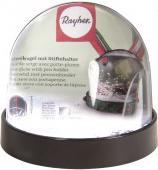 Rayher Snowglobe with pen holder, black