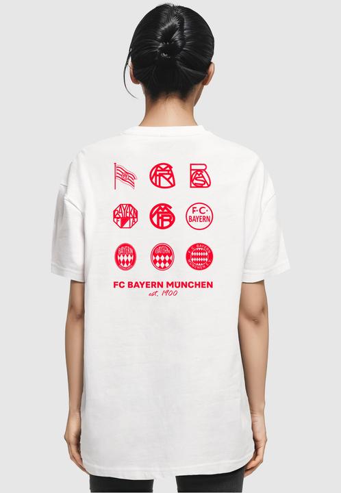 Produktbild FC Bayern München Ladies Logo History Red Oversized Boyfriend Tee - 118301 (M)