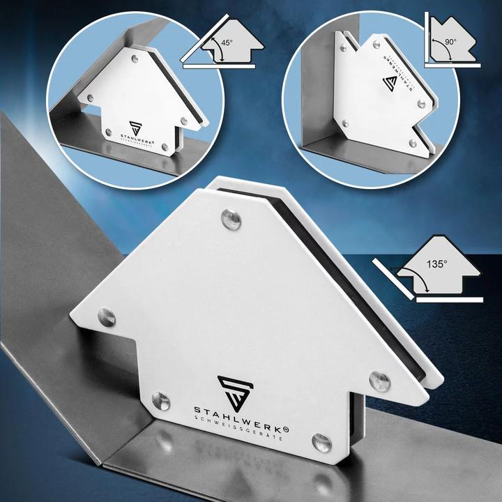 Produktbild Stahlwerk 6 Ã— Magnet-Schweisswinkel 30° x 45° x 60° x 75° x 90° x 135°, 2 x 4 kg